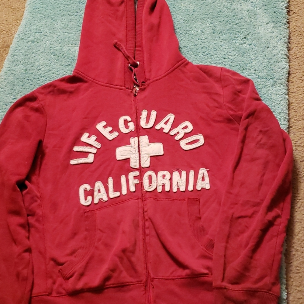 Red Lifeguard CA Hoodie